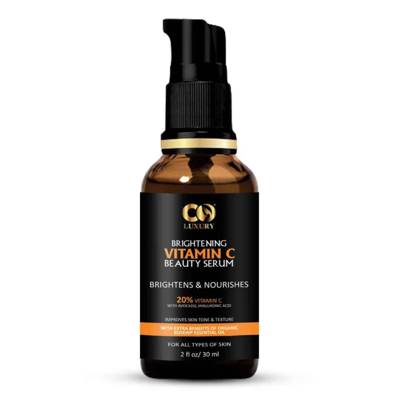 Co Luxury 20% Vitamin C Face Brightening serum With Hyaluronic Acid and Avocado Oil - Image 2