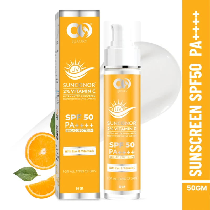 Co luxury Sunconor Water Resistant sunscreen SPF 50 PA With Vitamin C and Zinc - Image 2