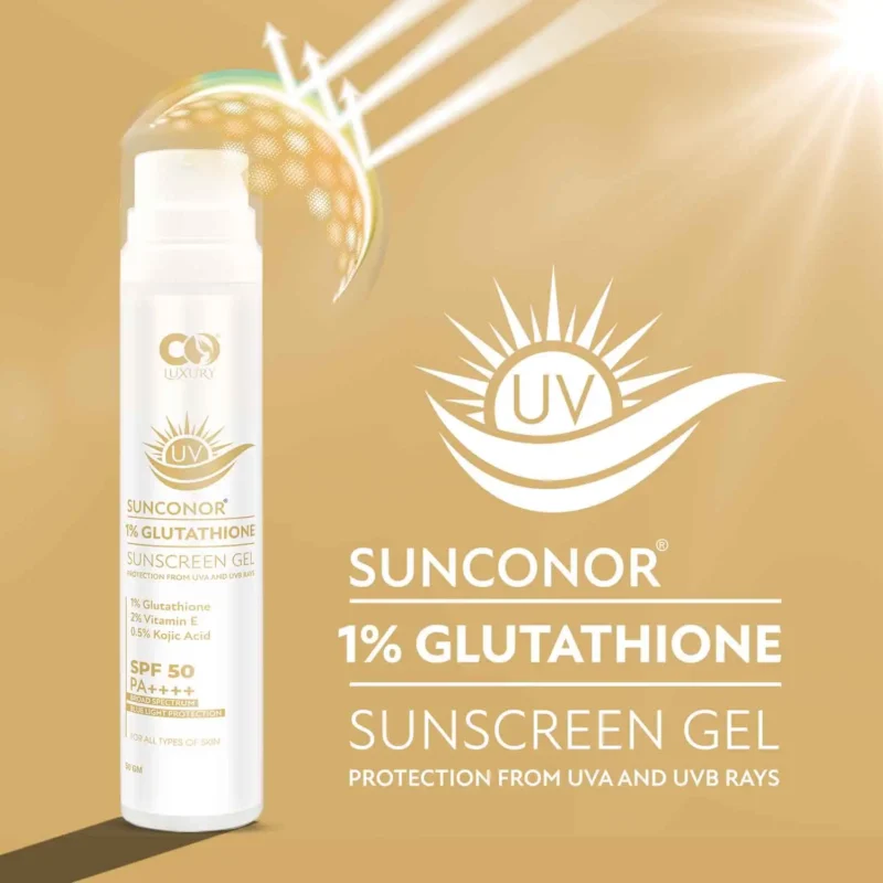 Co Luxury 1% Glutathione Sunscreen SPF 50 PA++++| Skin Brightening| Anti Ageing| Reduce PIgmentation - Image 3