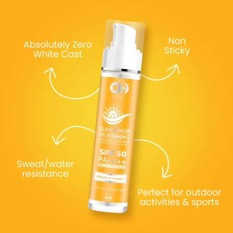 Co luxury Sunconor Water Resistant sunscreen SPF 50 PA With Vitamin C and Zinc - Image 4