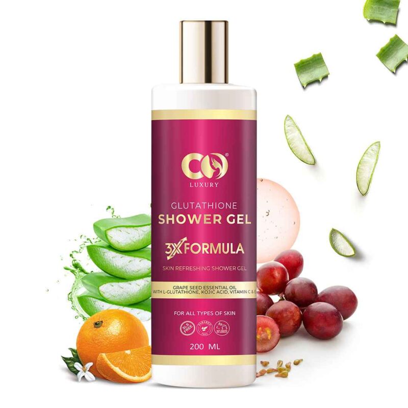 Co Luxury Glutathione Shower Gel With Kojic Acid Grapeseed Oil And Vitamin E Beads Pack Of 1 - Image 2