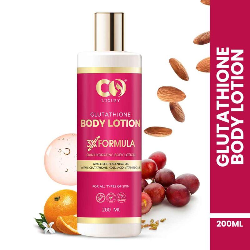 Co Luxury Glutathione Hydrating Body Lotion with Kojic Acid & Grapeseed Essential Oil For All Skin Types