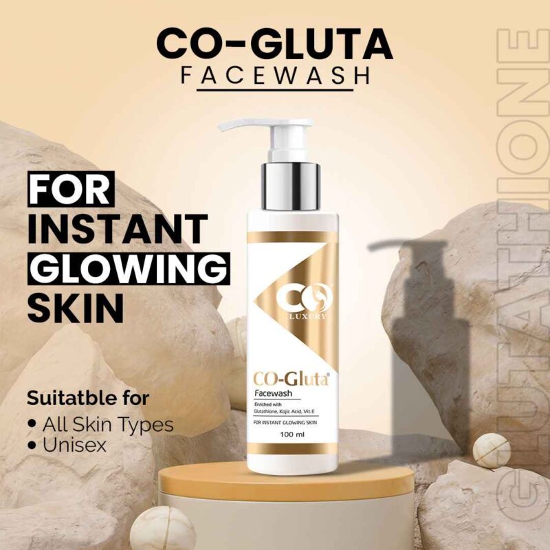 Co Luxury Gluta Face Wash with Kojic Acid, Glycolic Acid & Vitamin C - Image 3