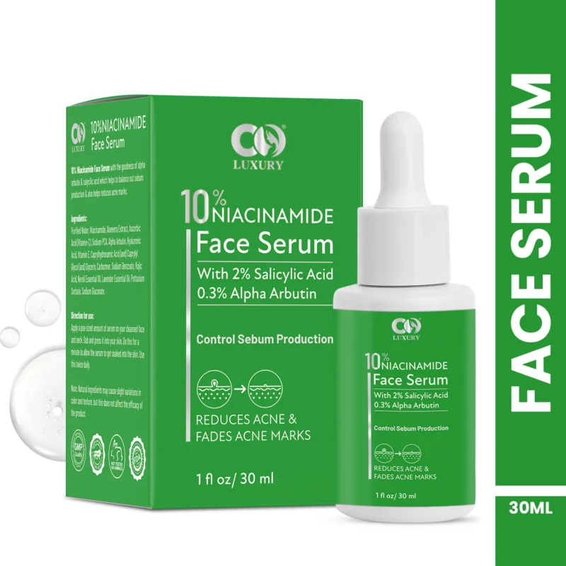 Co Luxury 10 % Niacinamide 0.3% Alpha Arbutin 2% Salicylic Acid Face Serum ( New Packaging)