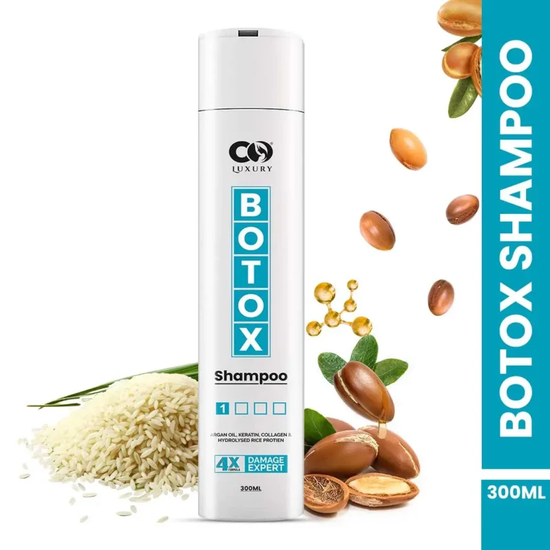 CO Luxury Botox Shampoo | 4x Formula For Damaged Hair Expert | Reduce Hair Fall (300 ml) - Image 2