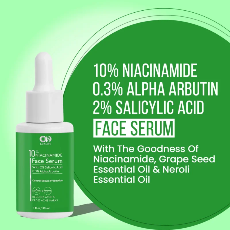 Co Luxury 10 % Niacinamide 0.3% Alpha Arbutin 2% Salicylic Acid Face Serum ( New Packaging) - Image 2