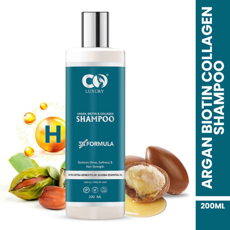Co Luxury Argan Biotin And Collagen Shampoo For Thicker And Strong Hair-For All Hair Types - Image 2