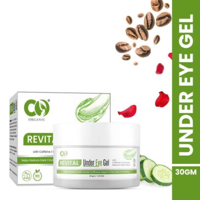 CO Organic Under Eye Gel with Cucumber & Bakuchi Extract for Dark Circles and Puffiness