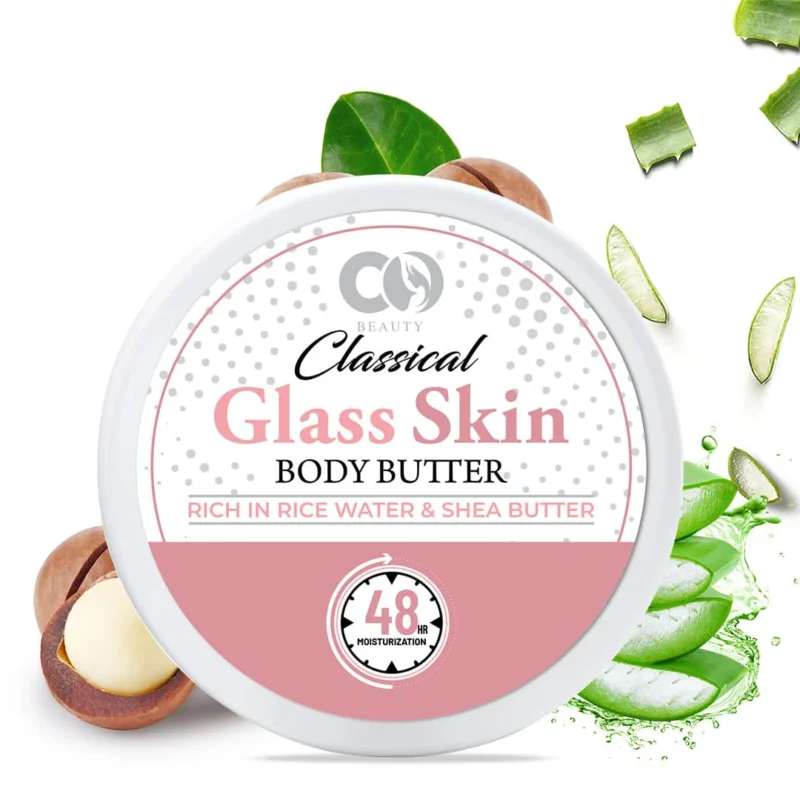 CO Beauty Glass Skin Rice Water & Shea Body Butter | 48Hrs Moisturisation to Skin  (200 g) - Image 2