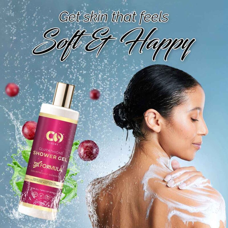 Co Luxury Glutathione Shower Gel With Kojic Acid Grapeseed Oil And Vitamin E Beads Pack Of 1 - Image 3
