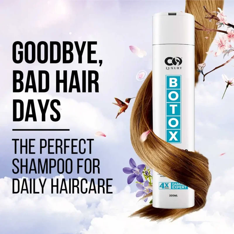 CO Luxury Botox Shampoo | 4x Formula For Damaged Hair Expert | Reduce Hair Fall (300 ml) - Image 5