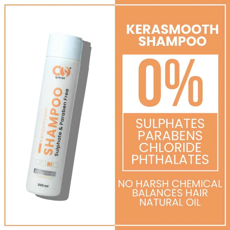 Co-Luxury Kerasmooth Shampoo with Keratin and Argan Oil- For All Hair Types - Image 4