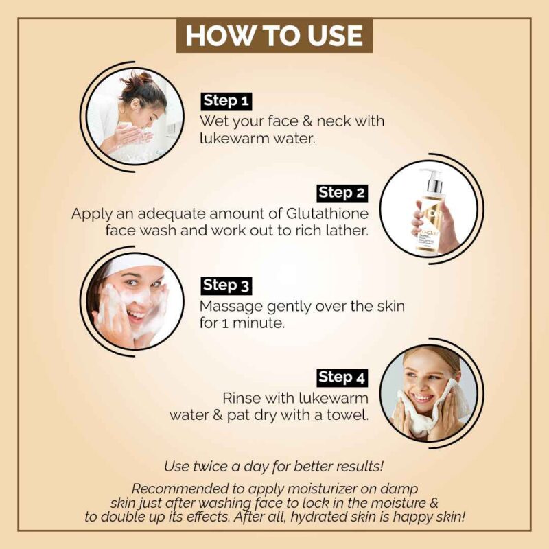 Co Luxury Gluta Face Wash with Kojic Acid, Glycolic Acid & Vitamin C - Image 6