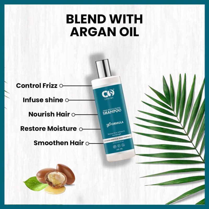 Co Luxury Argan Biotin And Collagen Shampoo For Thicker And Strong Hair-For All Hair Types - Image 4