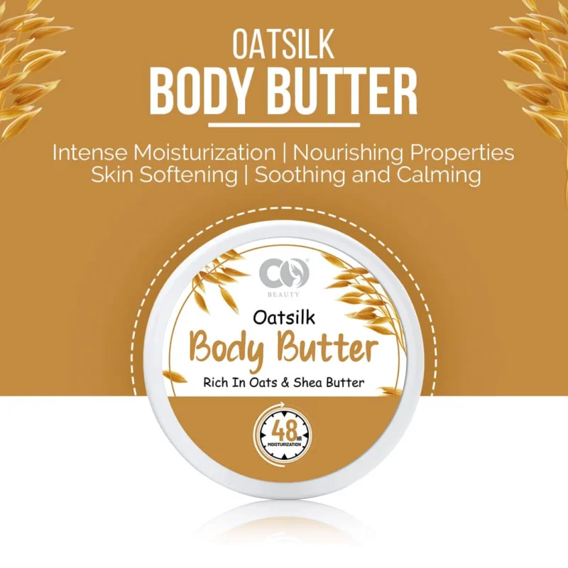 CO Beauty Oats & Shea Body Butter | 48Hrs Moisturisation | Deep Nourishment to Skin  (200 g) - Image 3