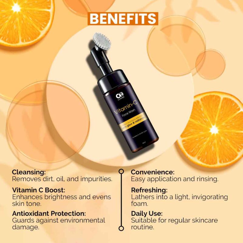 Co Luxury Vitamin C Face Wash With Neem, AHAs & Lemon Extract - Image 6