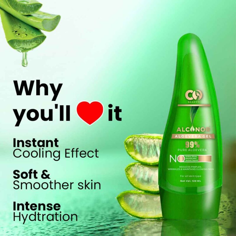 Co Beauty Alconor Natural Aloevera Gel With Glycerine ( 99% Aloevera) - Image 4
