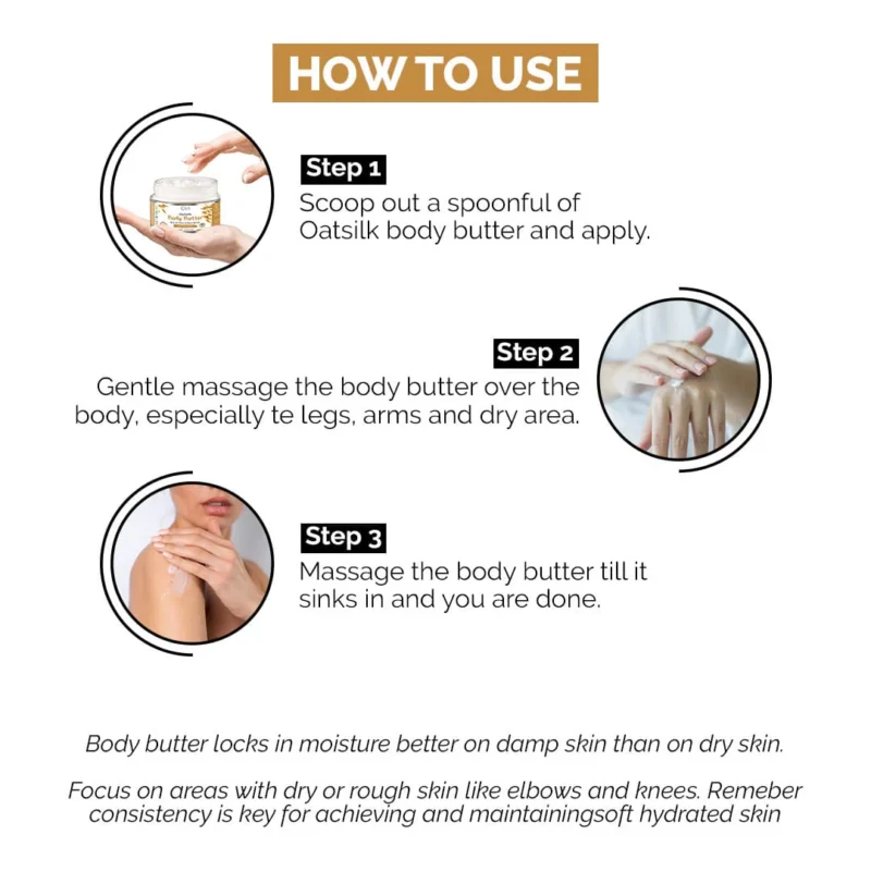 CO Beauty Oats & Shea Body Butter | 48Hrs Moisturisation | Deep Nourishment to Skin  (200 g) - Image 6