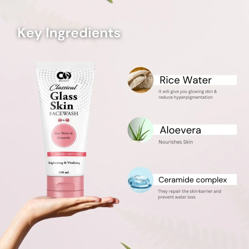 CO Beauty Glass Skin Facewash | Rice Water & Ceramide - Image 2