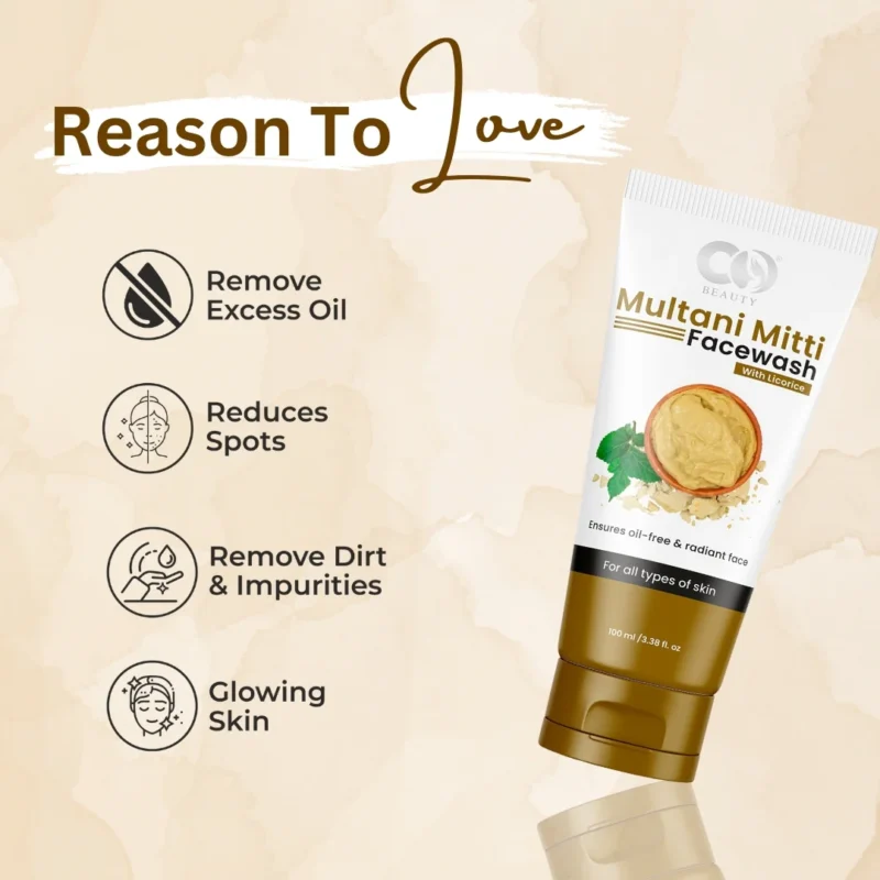 CO Beauty Multani Mitti Facewash - Image 2