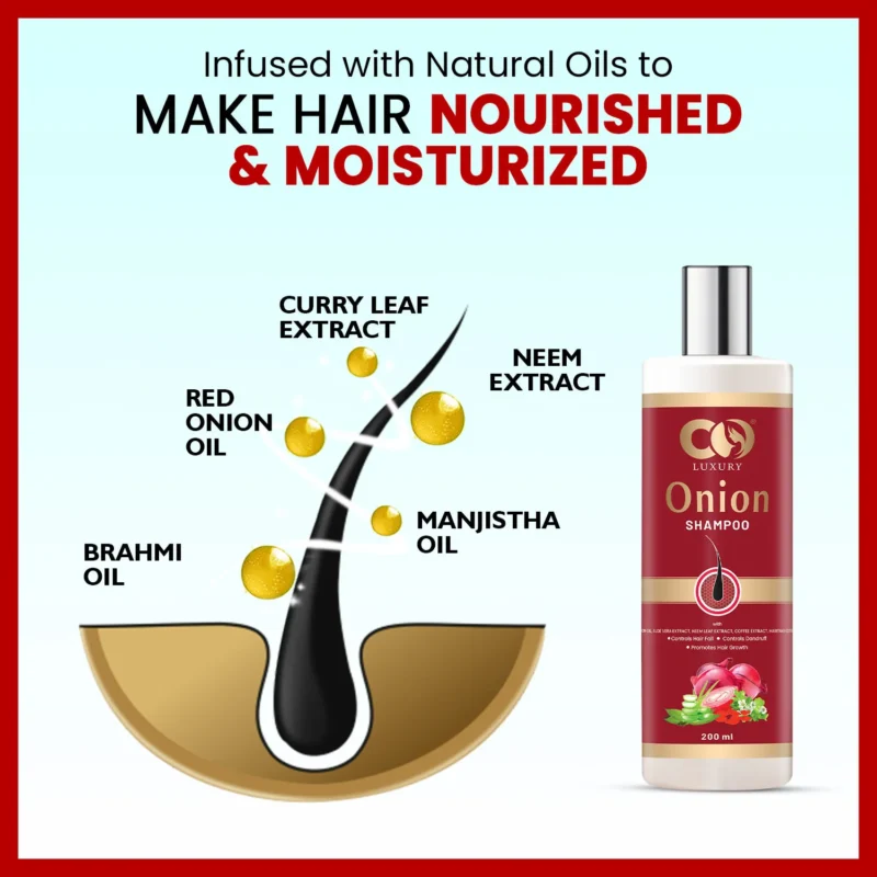 Co-Luxury Black Seed Onion Shampoo-Parabens And Sulphate Free( For all Hair Types) - Image 3
