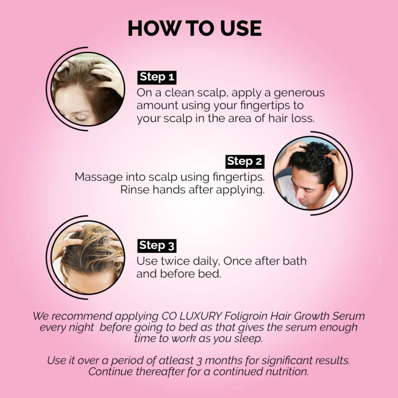 Co-Luxury Foligroin Hair Serum With Procapil For Healthier Strong And Frizz-Free Hair - Image 5