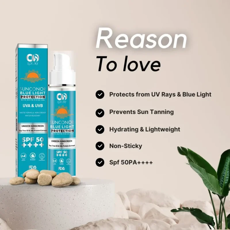 Co Luxury Sunconor Blue Light & UV Protection Lotion with Matte Finish (SPF 50 PA) - Image 4